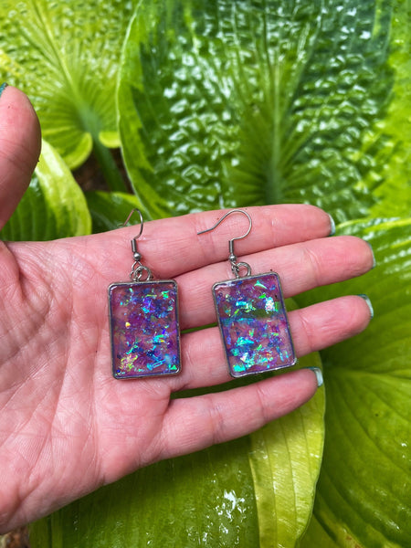 Holographic Party Glitter Earrings  Resin Earrings – Illuminated